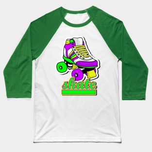 Retro  Roller Skate Baseball T-Shirt